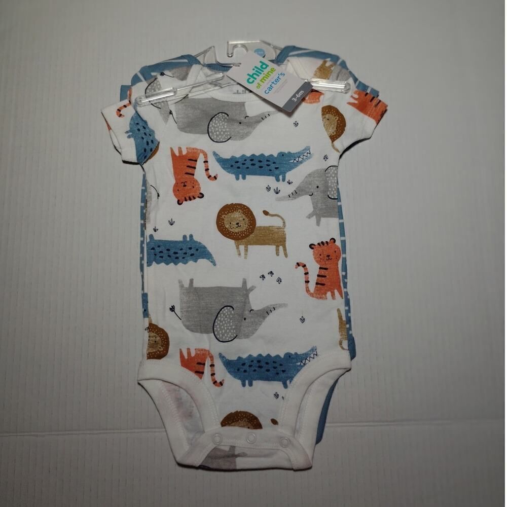 Carters Boys NEW w/Tags "Child of Mine" 2 piece Onesies - sz. 3-6 months